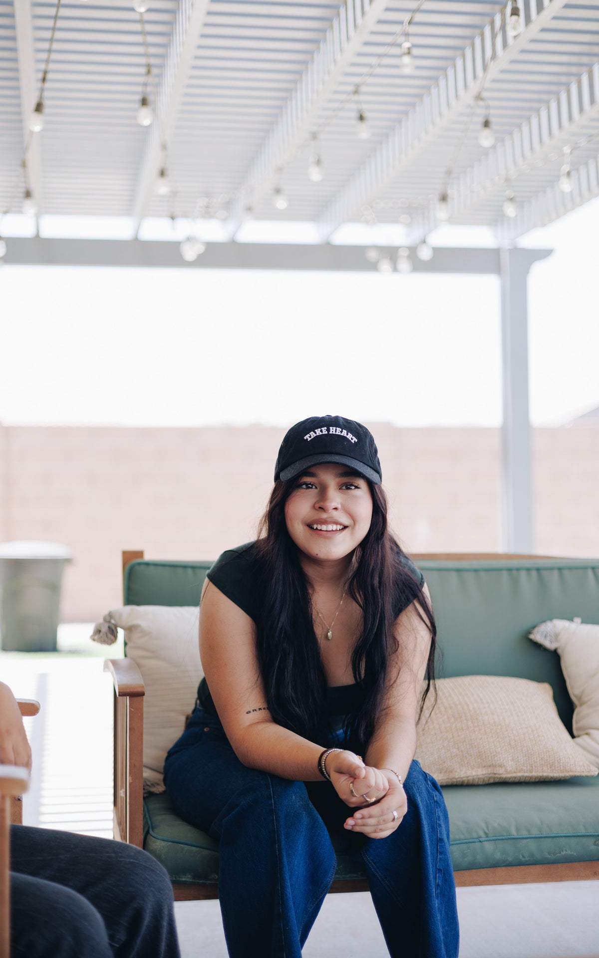 Take Heart Dad Hat for Women | Scripture-Inspired Christian Hat