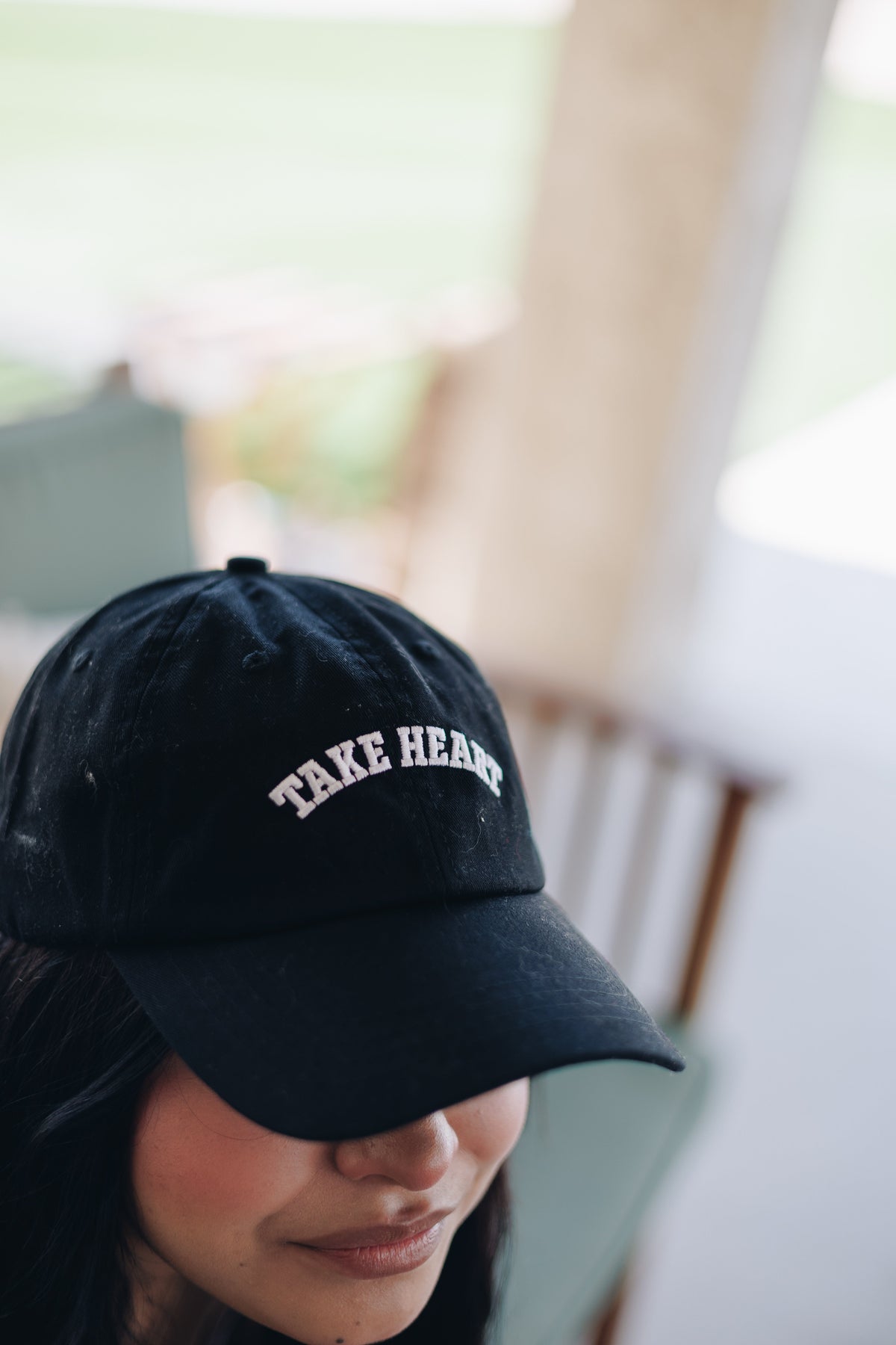 Take Heart Dad Hat for Women | Scripture-Inspired Christian Hat