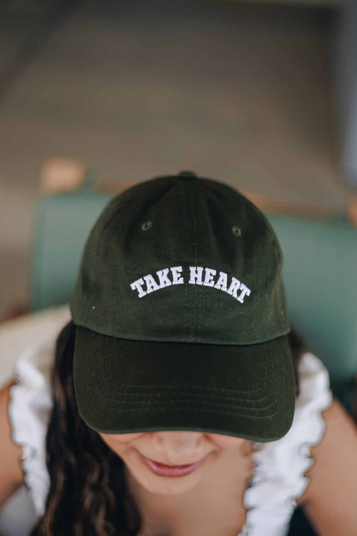 Take Heart Dad Hat for Women | Scripture-Inspired Christian Hat