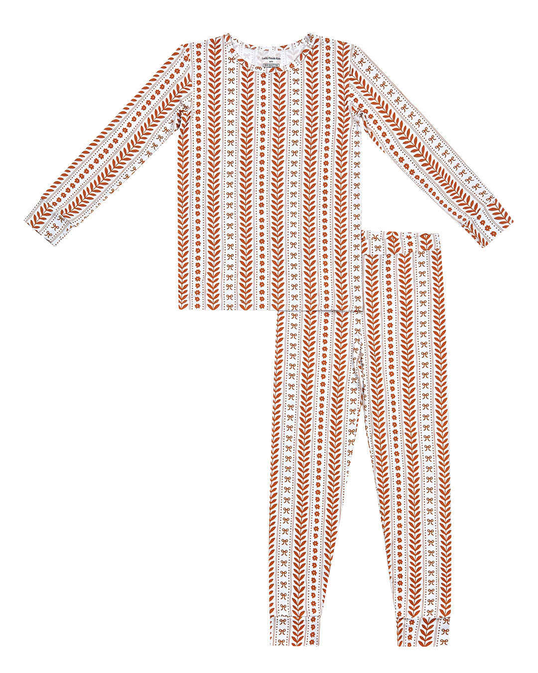 Boho Daisy Bamboo Two-Piece Pajama Set