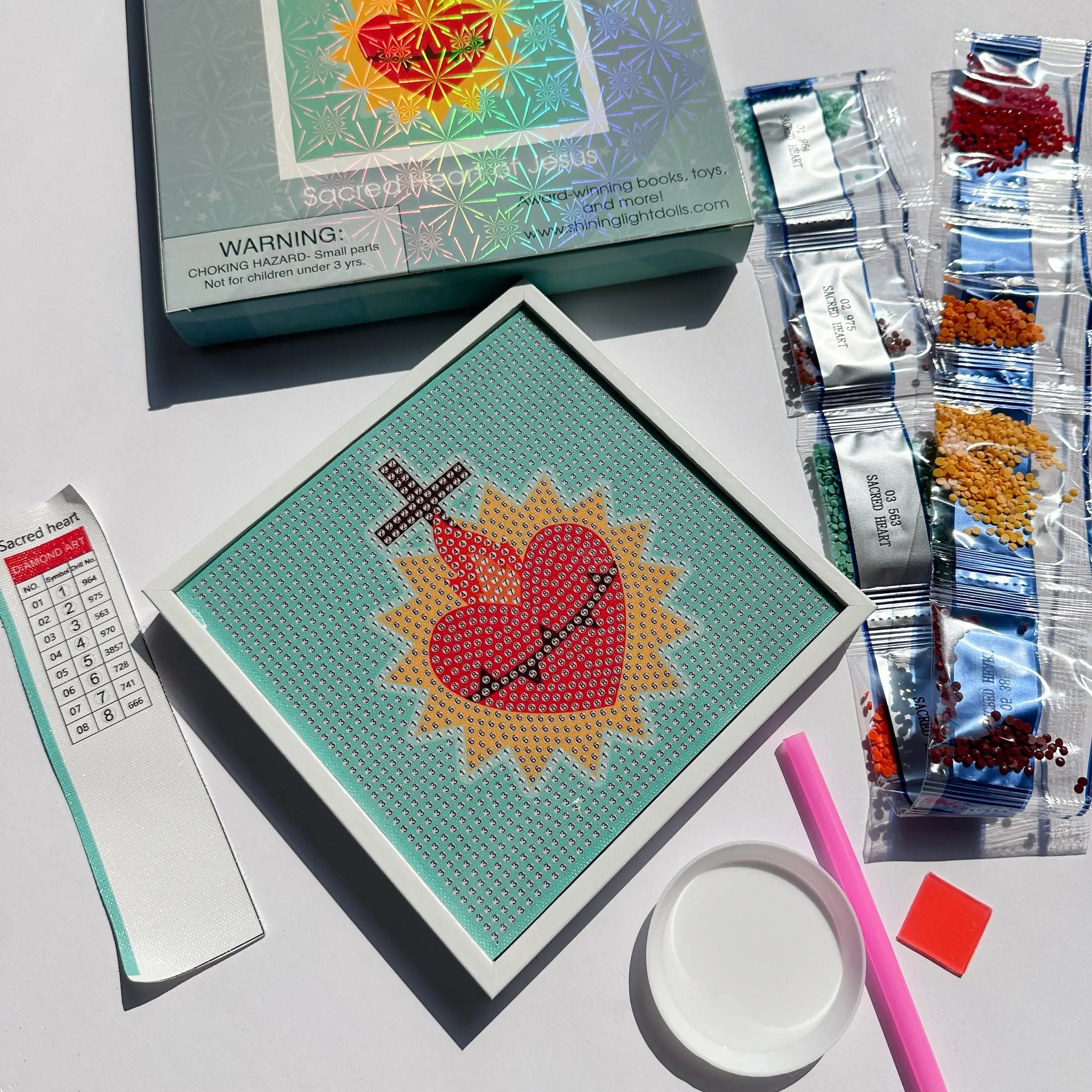 Gem Art Craft Kit Sacred Heart of Jesus – Blissfully Lavender Boutique