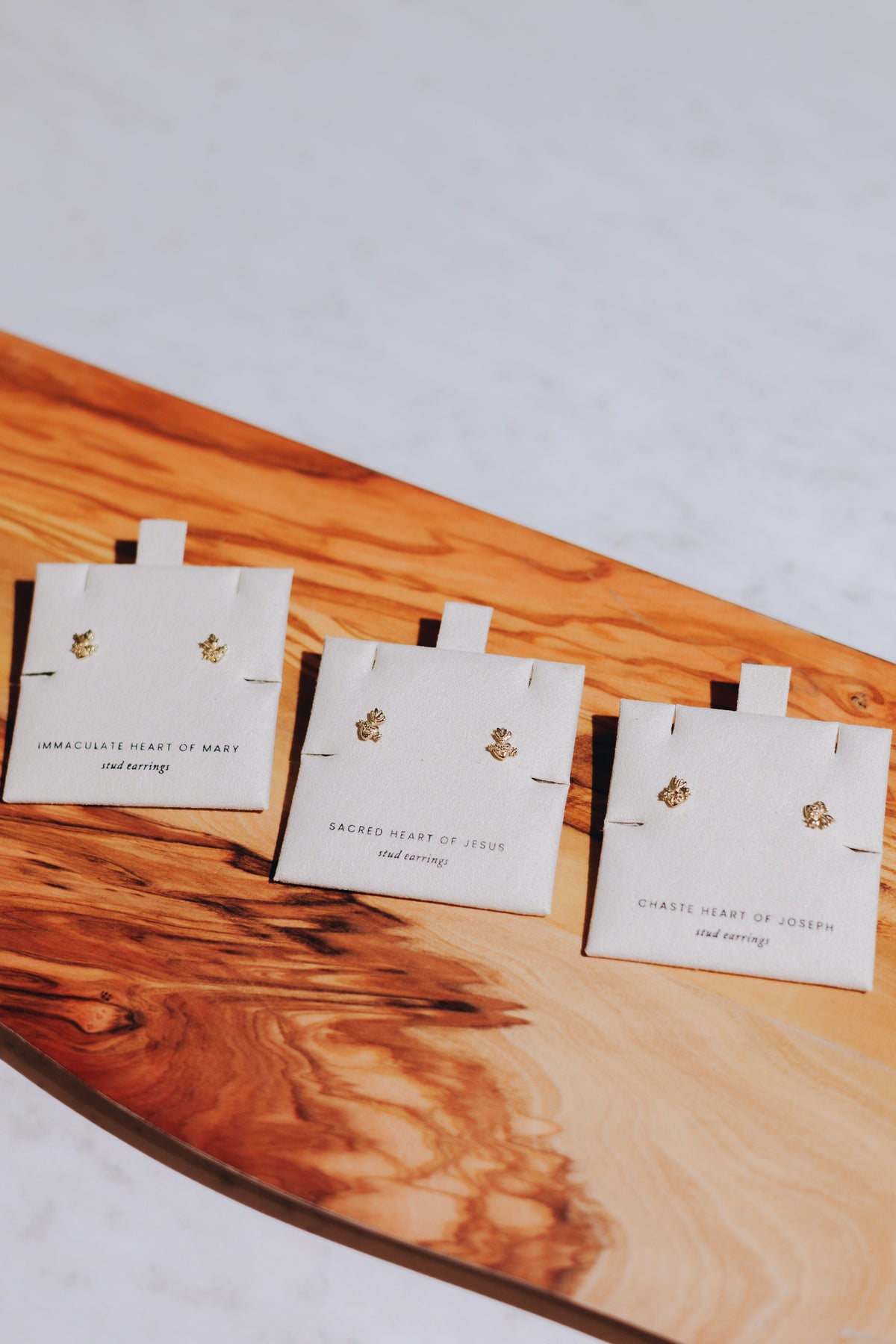 Chaste Heart of Joseph Stud Earrings | A Reminder of St. Joseph’s Faithful Love
