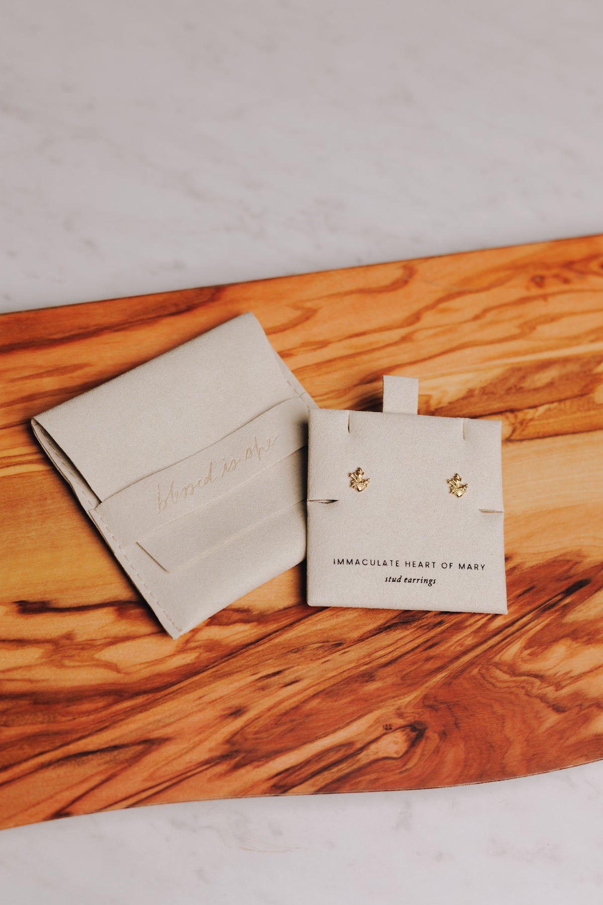 Immaculate Heart of Mary Stud Earrings | A Reminder of Our Lady’s Love