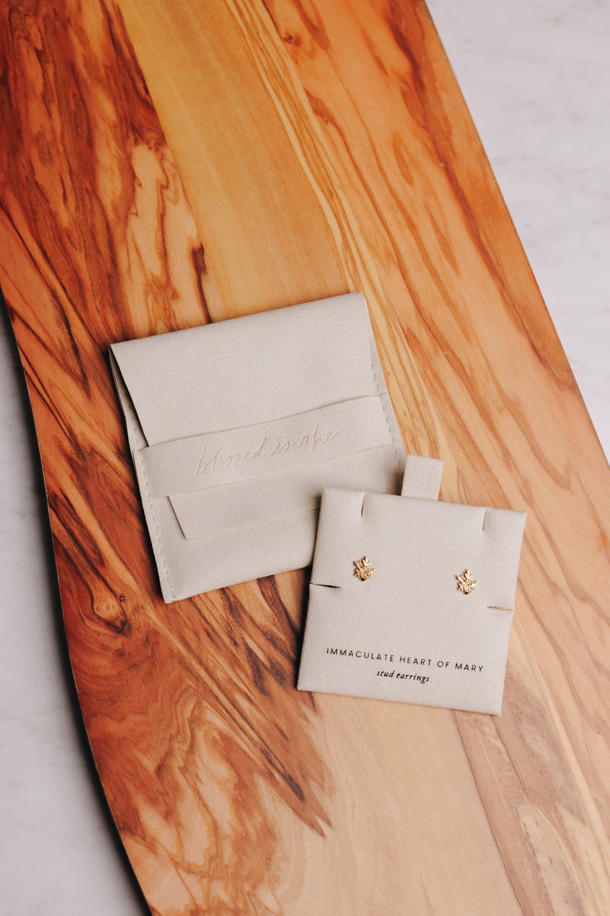 Immaculate Heart of Mary Stud Earrings | A Reminder of Our Lady’s Love
