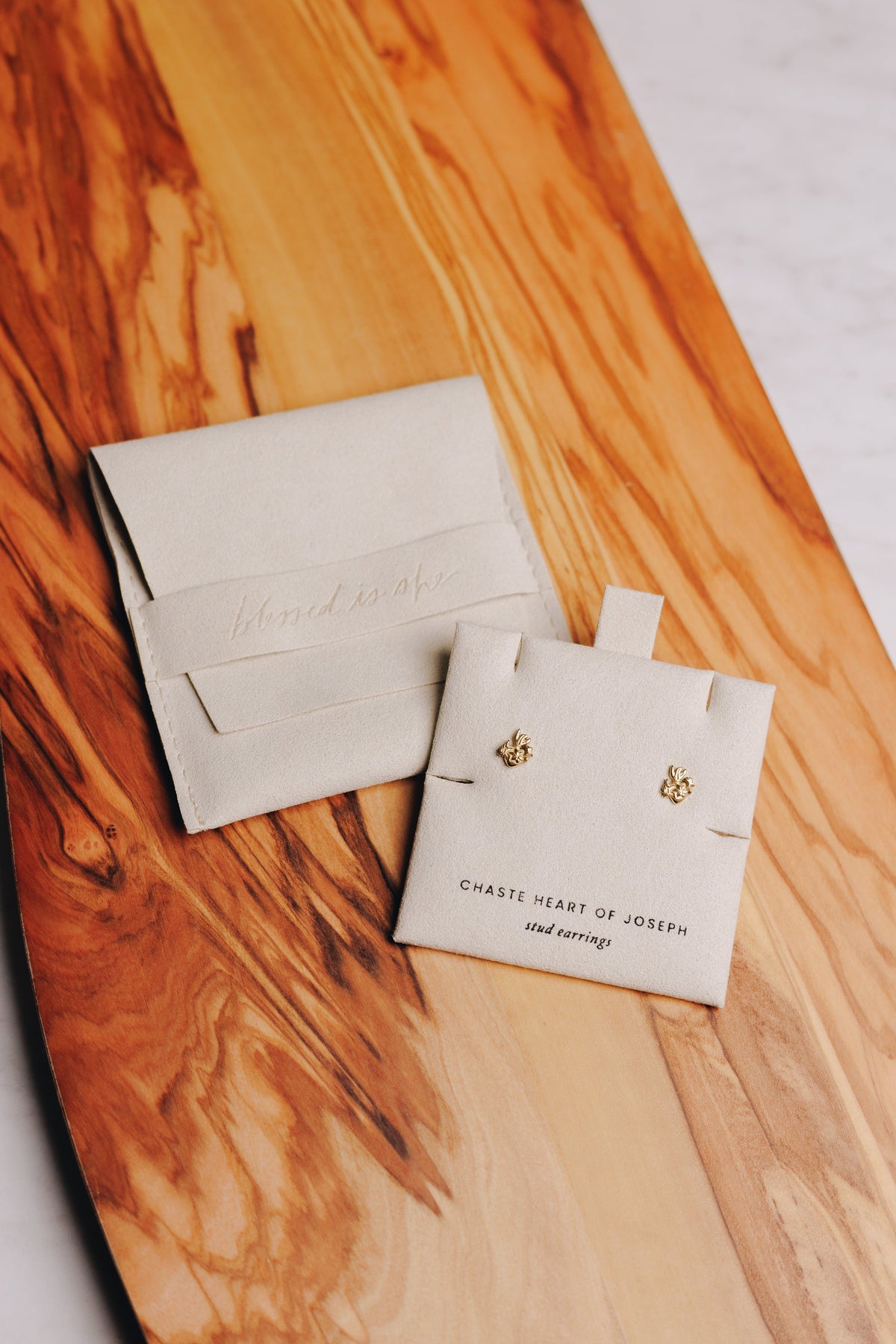 Chaste Heart of Joseph Stud Earrings | A Reminder of St. Joseph’s Faithful Love