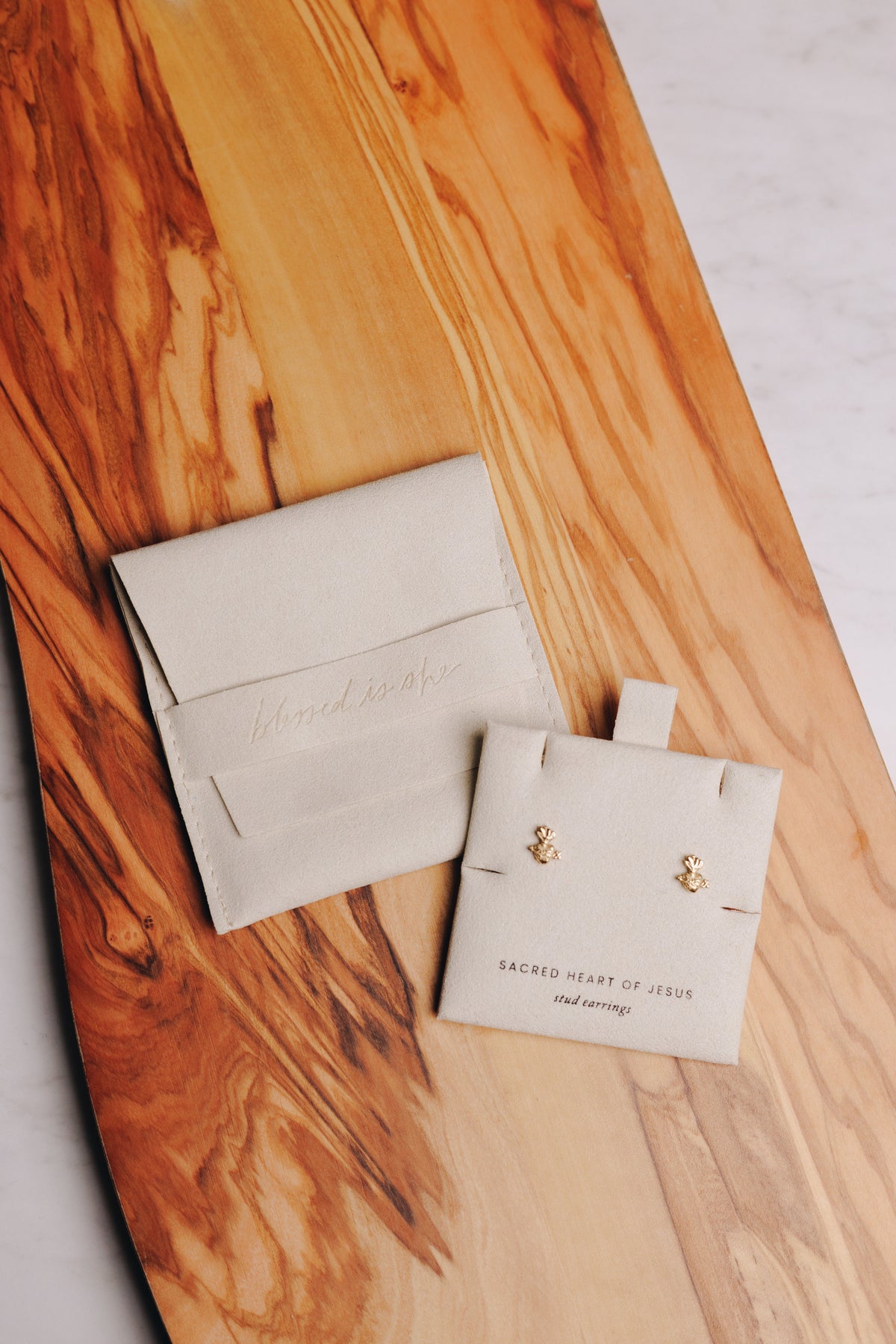 Sacred Heart of Jesus Stud Earrings | A Reminder of Christ’s Love