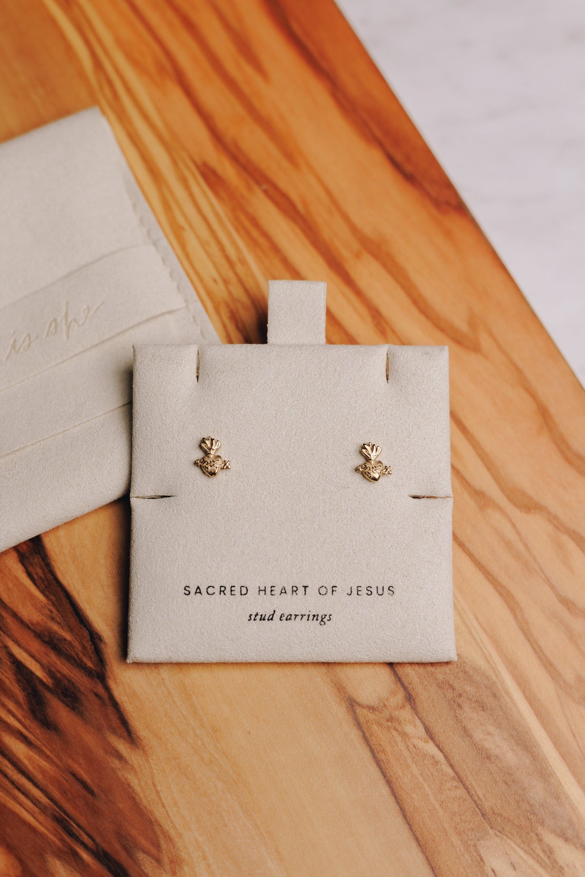 Sacred Heart of Jesus Stud Earrings | A Reminder of Christ’s Love