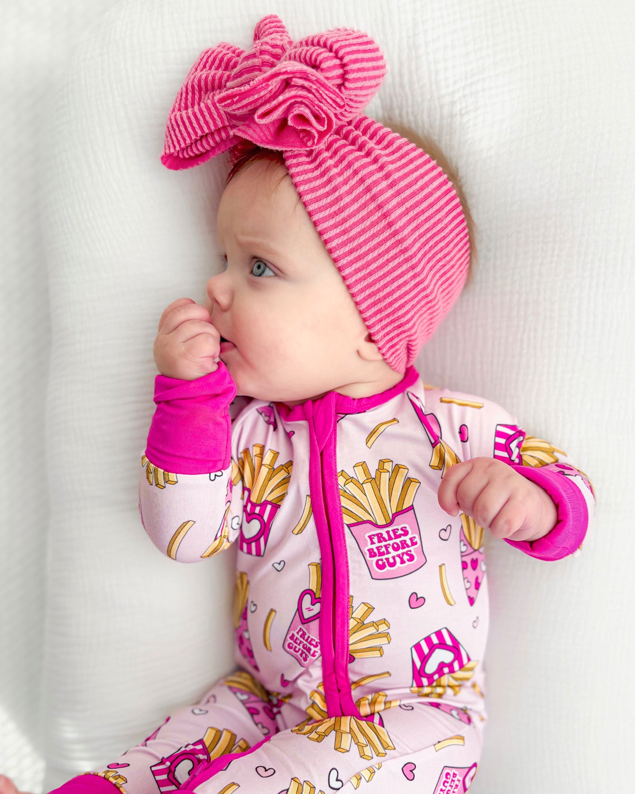 Baby Girl Bamboo Pajama Zip Romper