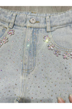 Wide Leg Gem Embellished Jeans