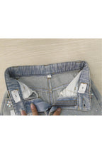 Wide Leg Gem Embellished Jeans