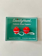 Catholic Straw Toppers: Holy Hearts (a 2 pack!)