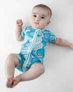 Baby Boy Delmar Bamboo Shorty Zipper Romper