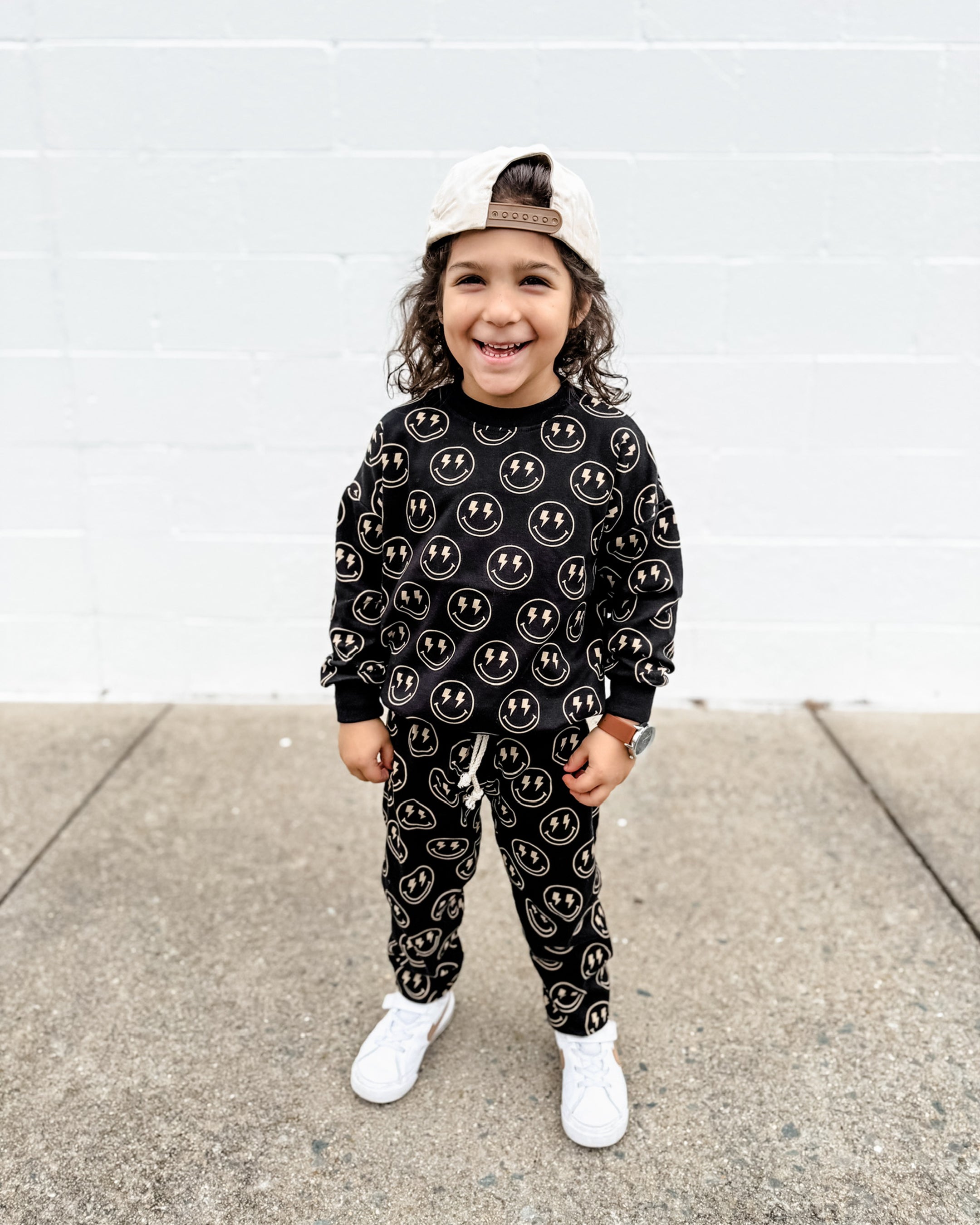 Boys Electric Smiley Jogger Set