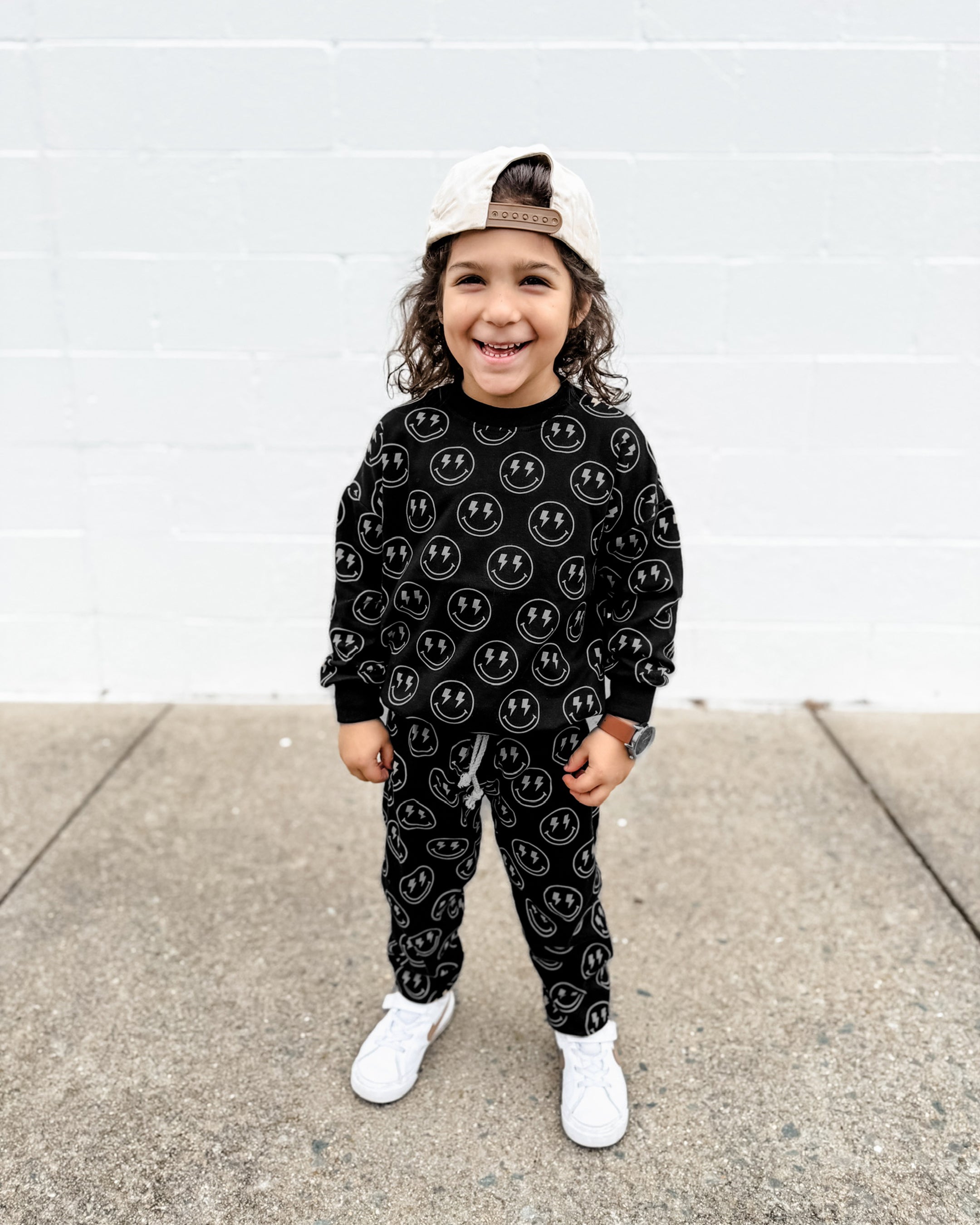 Boys Electric Smiley Jogger Set
