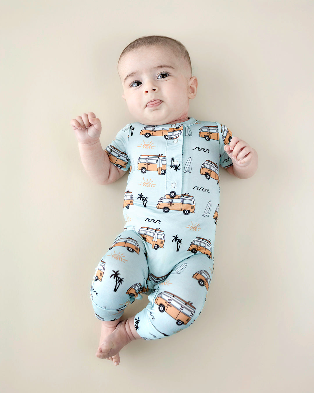 Boys Retro Beach Bamboo Jumpsuit