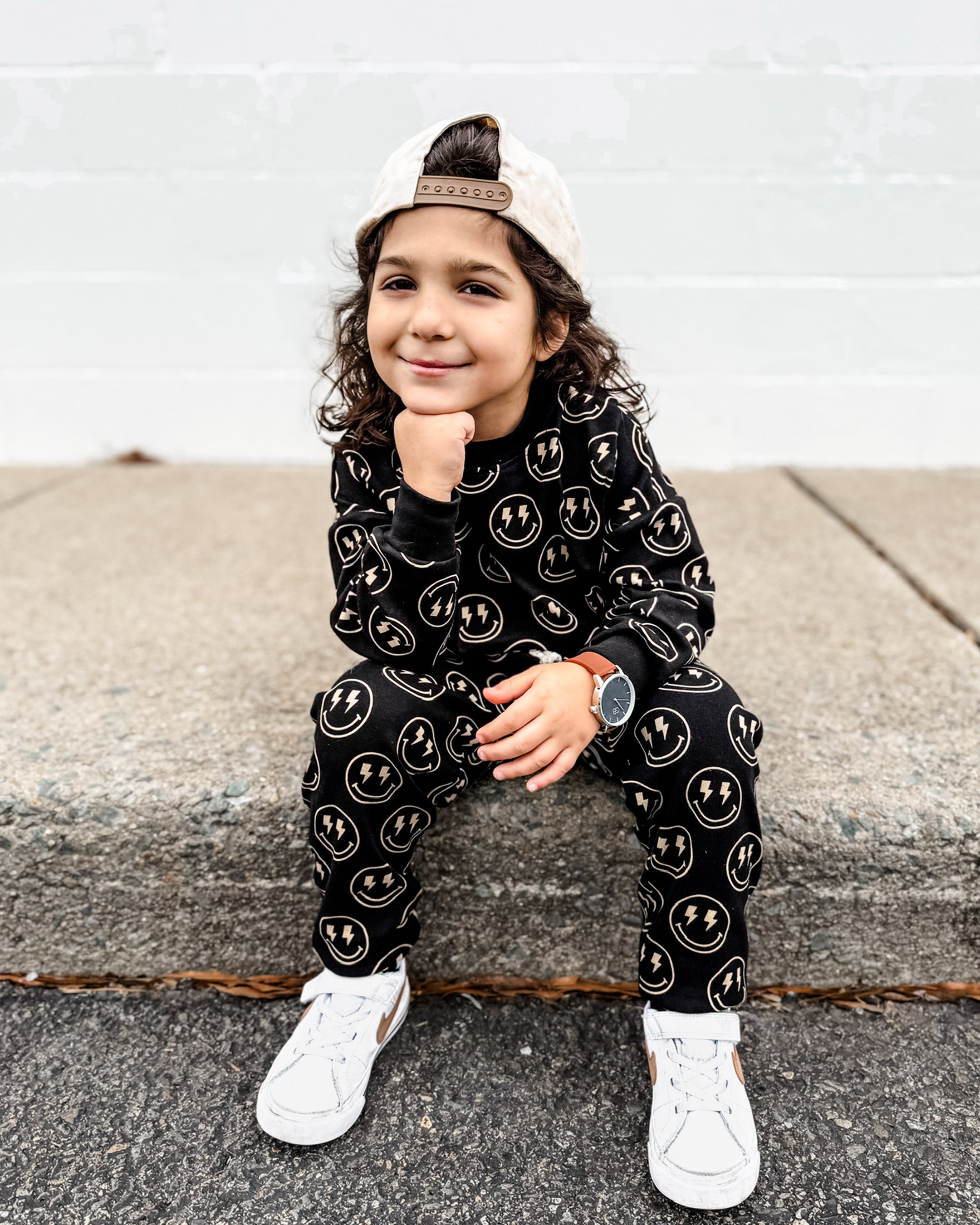 Boys Electric Smiley Jogger Set