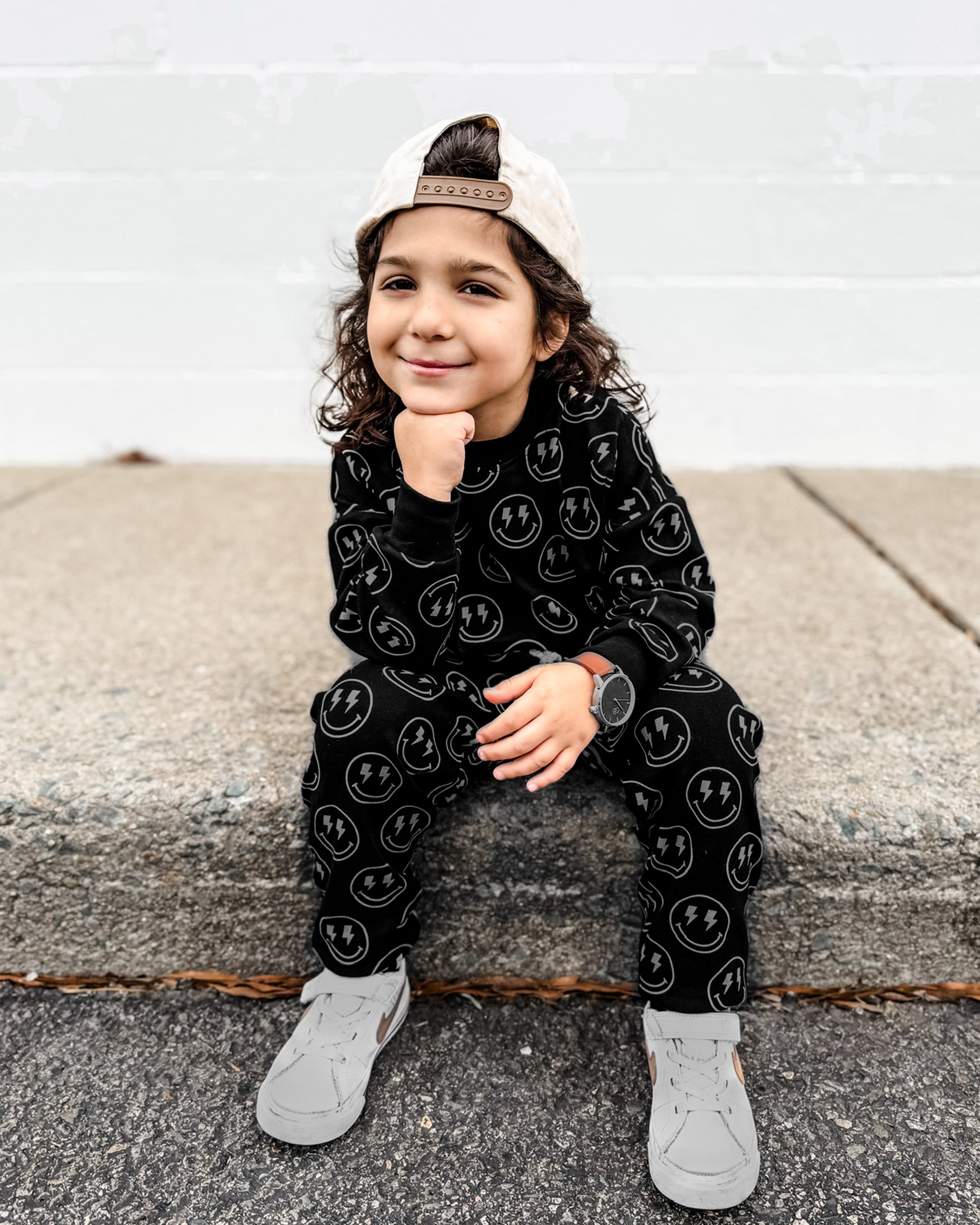 Boys Electric Smiley Jogger Set