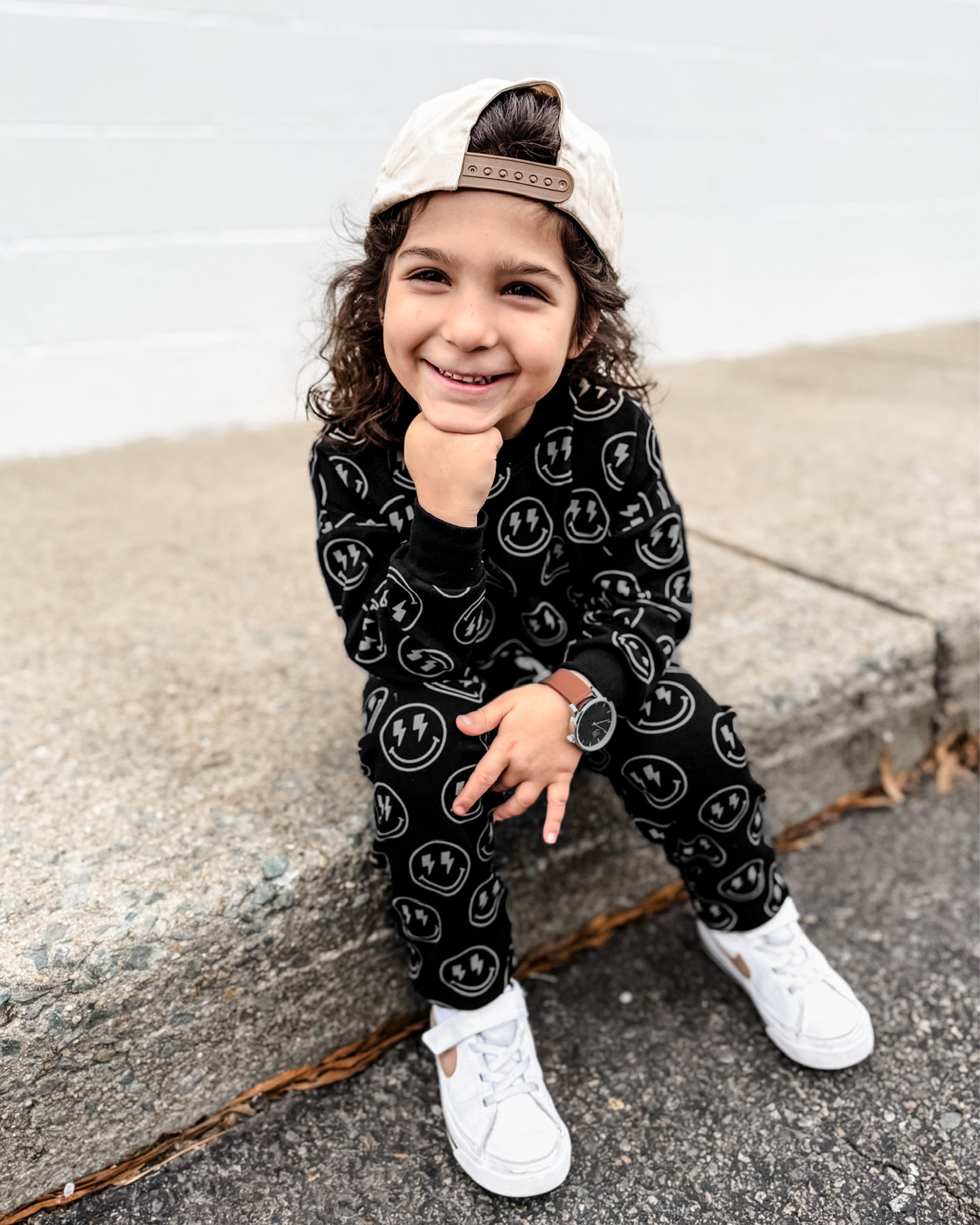 Boys Electric Smiley Jogger Set