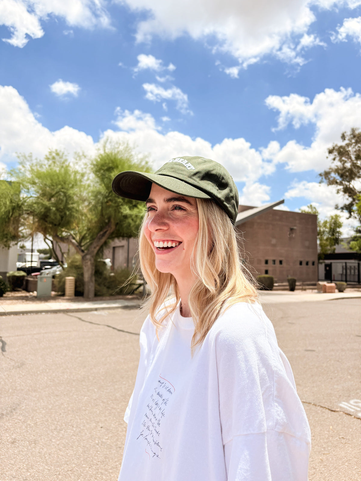 Take Heart Dad Hat for Women | Scripture-Inspired Christian Hat