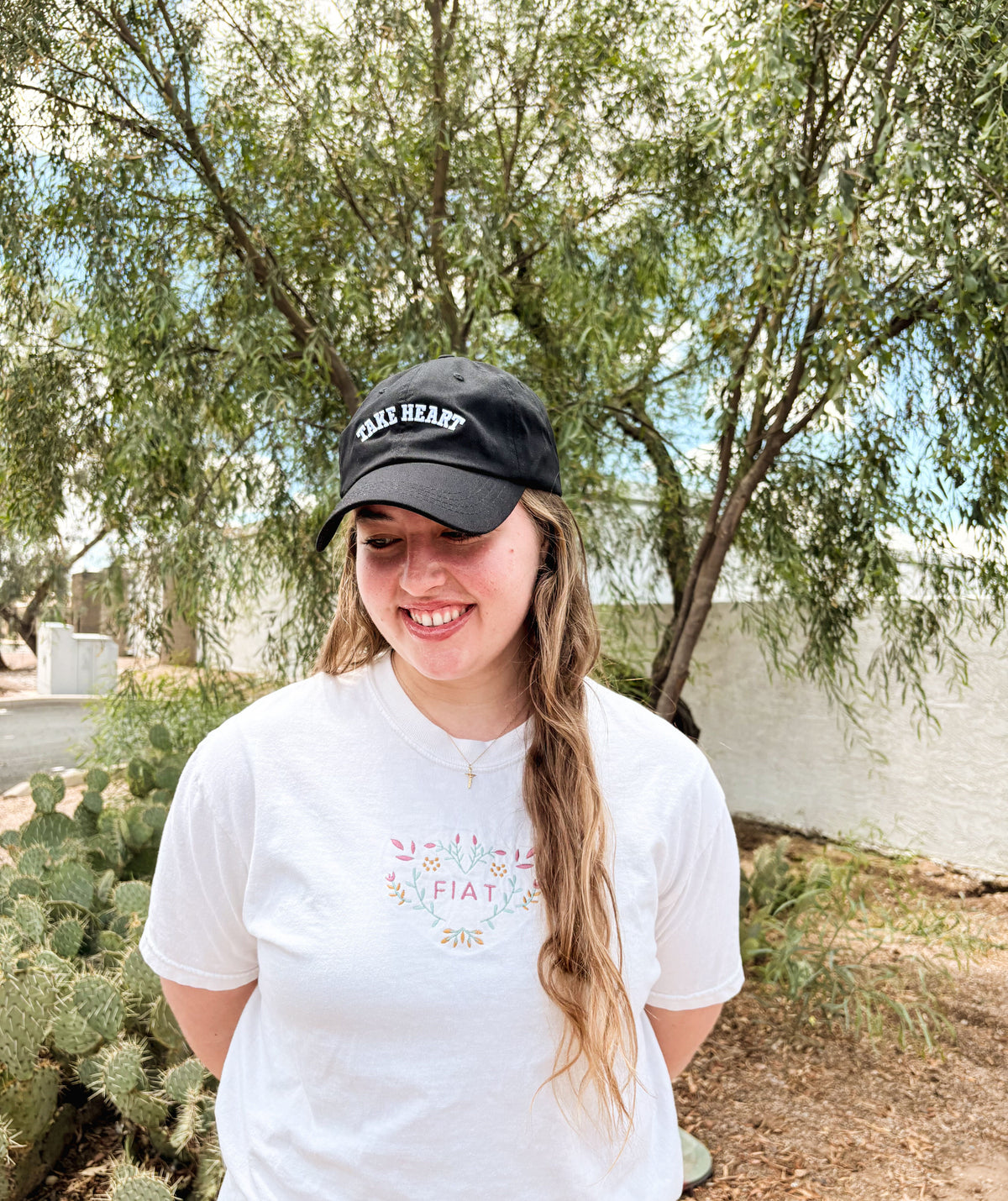 Take Heart Dad Hat for Women | Scripture-Inspired Christian Hat