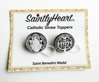 Catholic Straw Toppers: St. Benedict Medal (a 2 pack!)