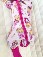 Baby Girl Bamboo Pajama Zip Romper