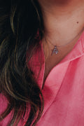Silver Dainty Crucifix & Miraculous Medal Necklace