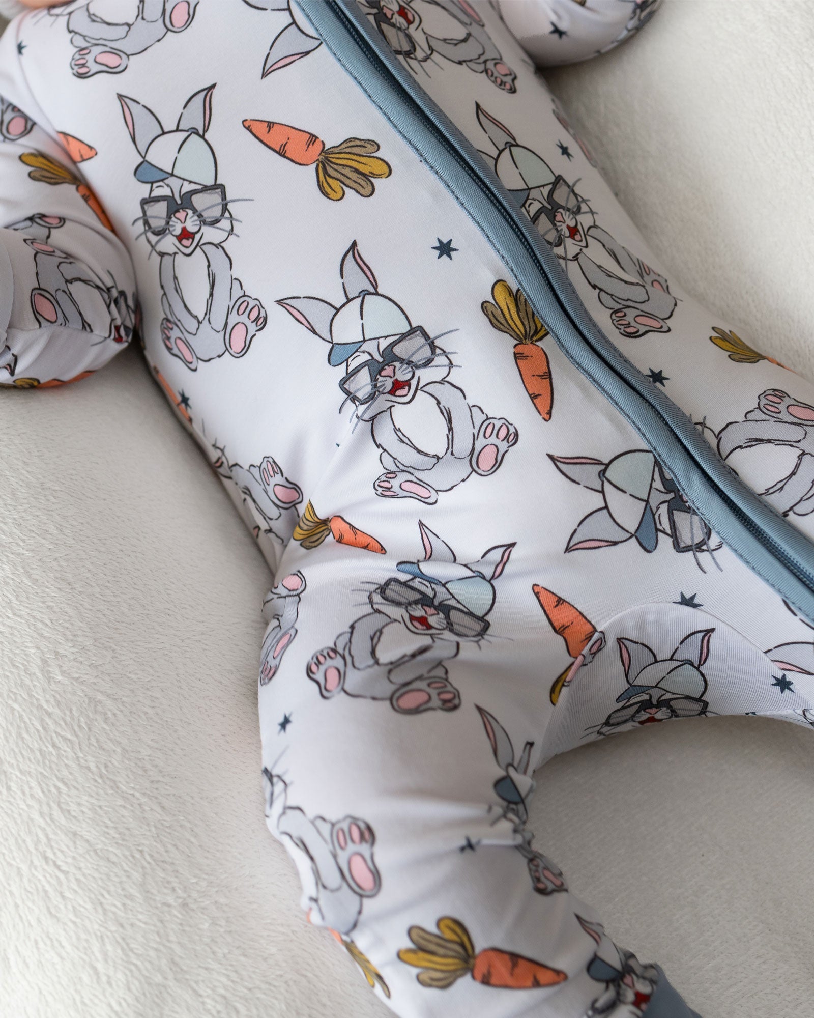 Baby Bamboo Zip Romper | Rad Bunny