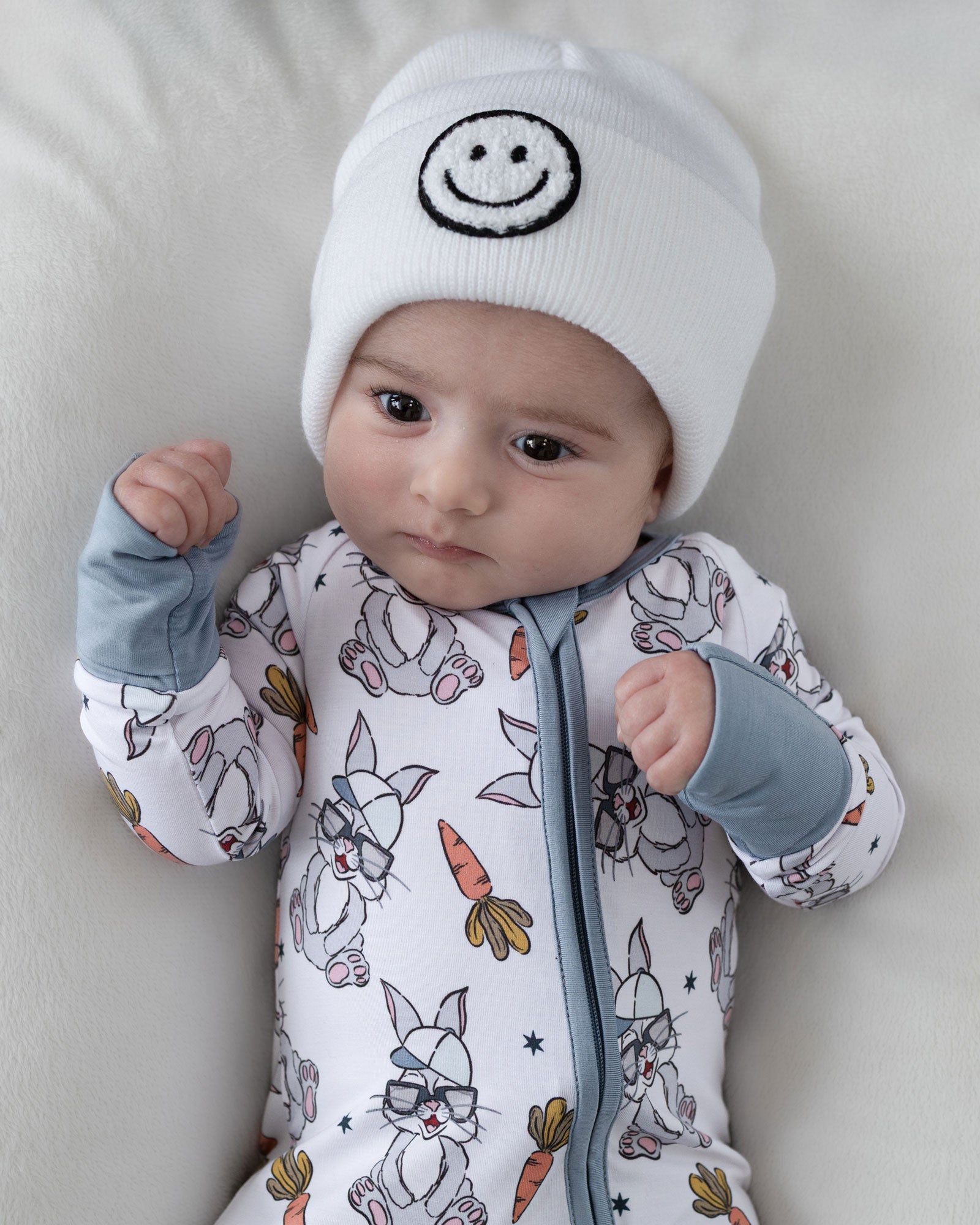 Baby Bamboo Zip Romper | Rad Bunny