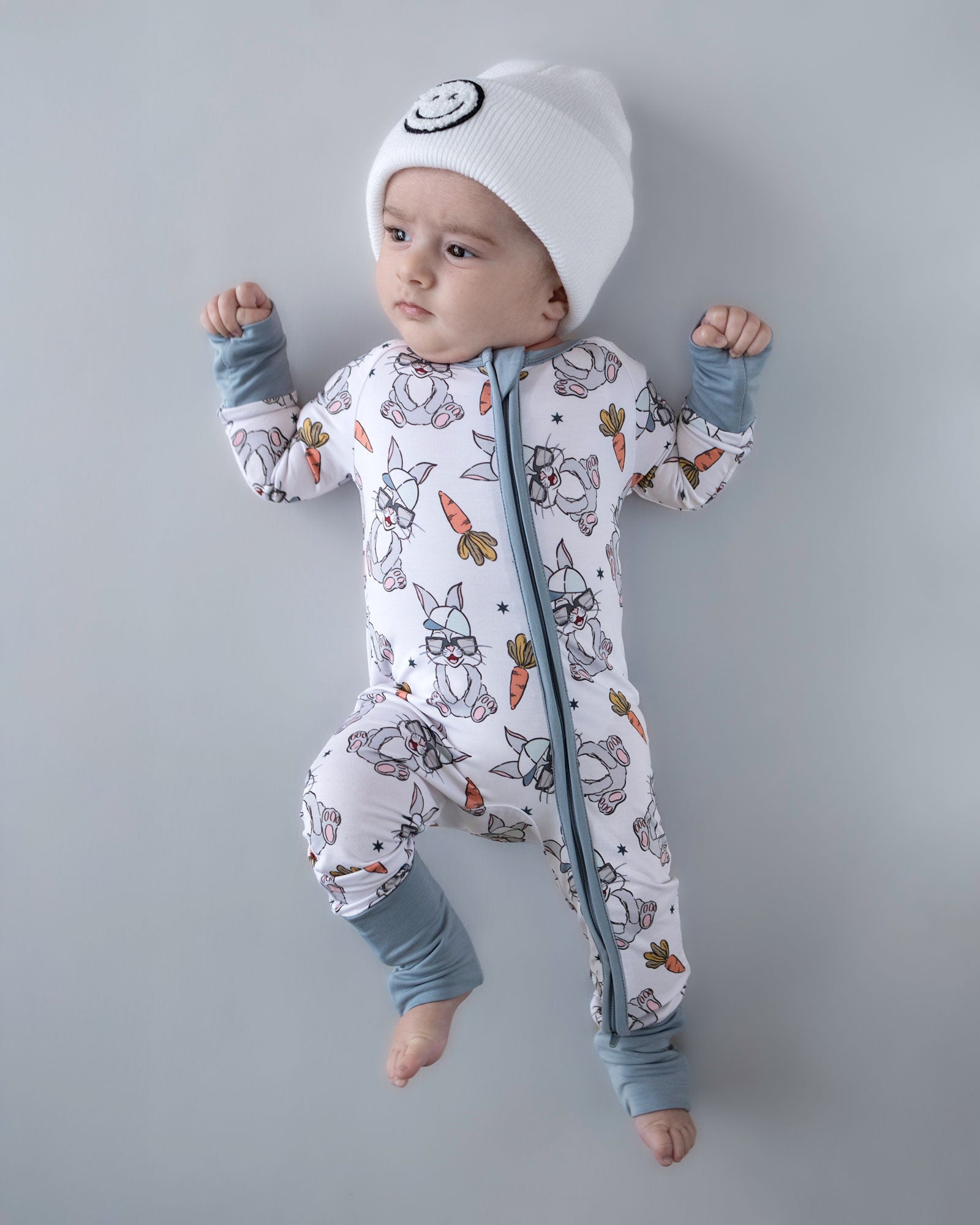 Baby Bamboo Zip Romper | Rad Bunny