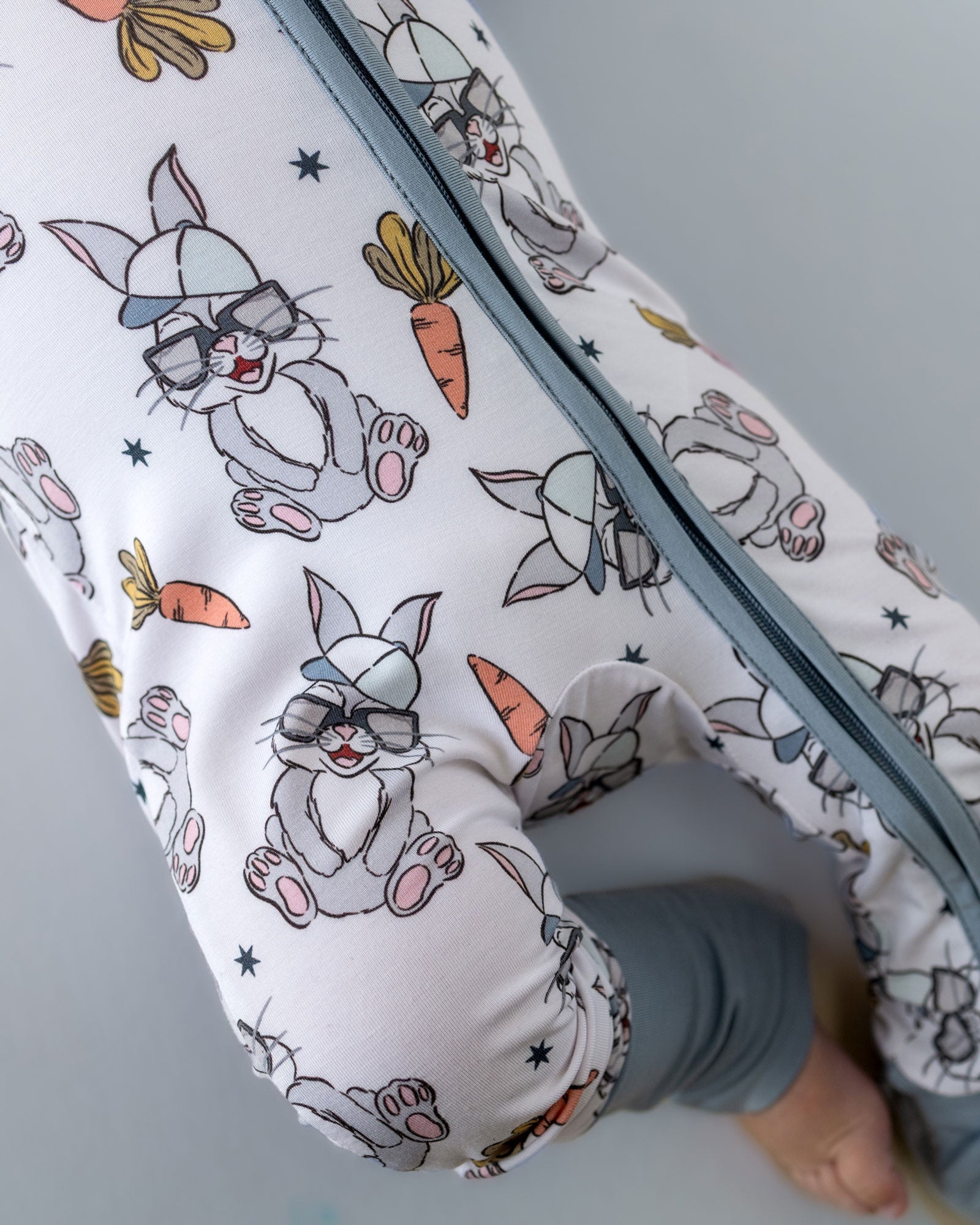 Baby Bamboo Zip Romper | Rad Bunny