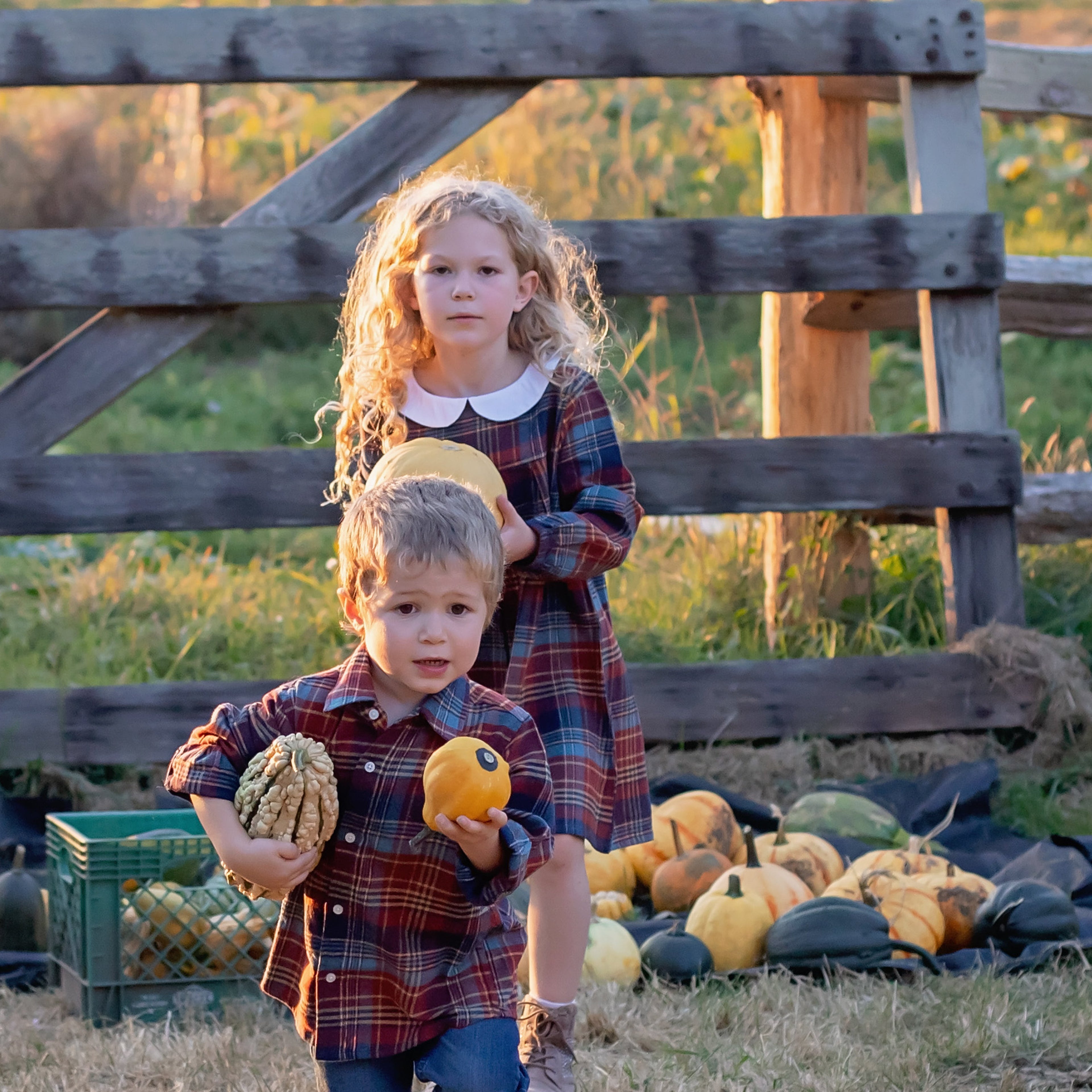 Rust Plaid Button Down Shirt