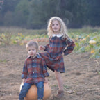 Rust Plaid Button Down Shirt