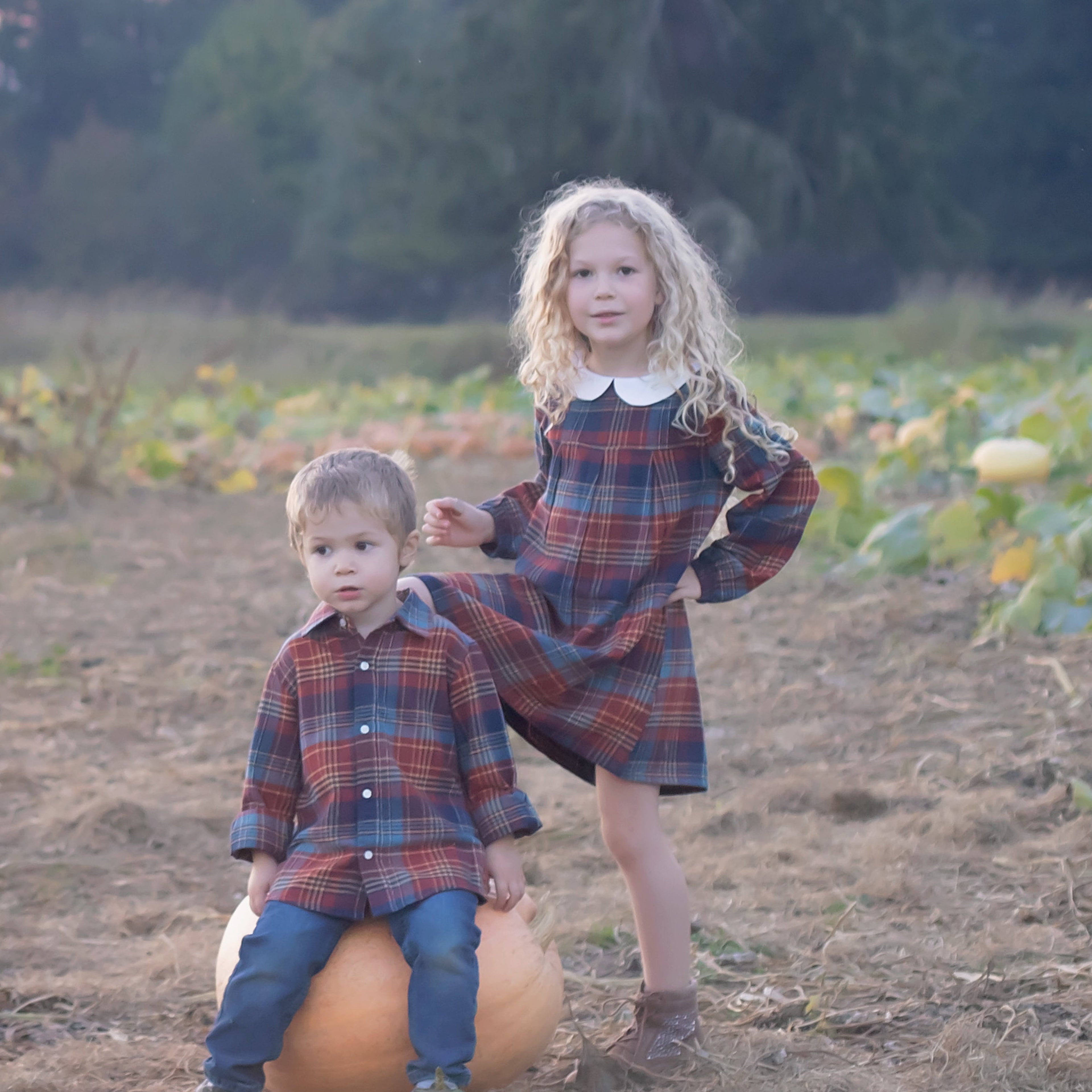 Rust Plaid Button Down Shirt