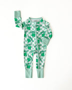 Baby Bamboo Zip Pajama Romper | Lucky Shamrock