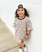 Electric Drippy Smiley Shorts Set