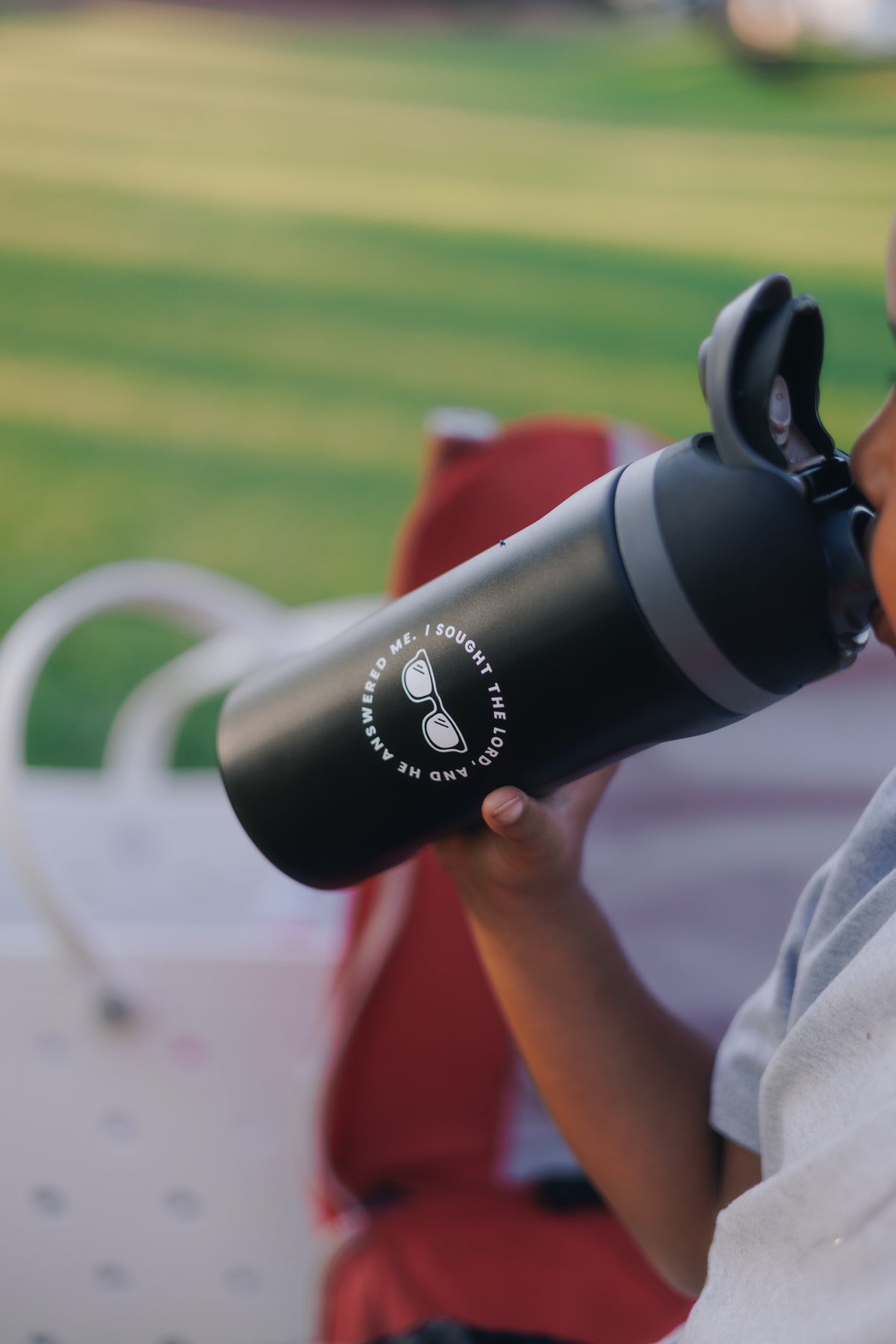 I Sought the Lord Kids Water Bottle | A Scripture Reminder for Little Hearts