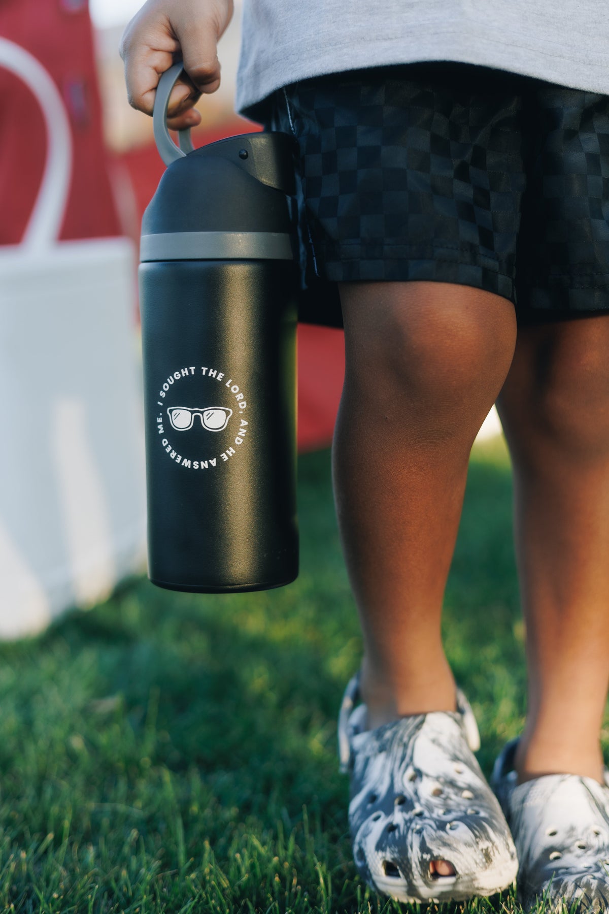 I Sought the Lord Kids Water Bottle | A Scripture Reminder for Little Hearts