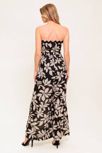 DREAMY ELEGANCE BLACK WOVEN JUMPSUIT