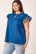 THE TIME IS RIGHT WOVEN TOP