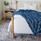 Patterned Faux Fur Throw Blanket