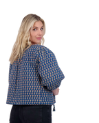 Marisol Boho Jacket Blue Floral Block Print