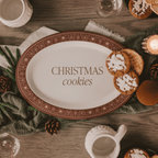 Gingerbread Oval Christmas Cookie Tray