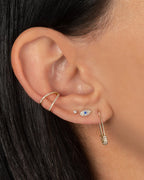 Diamond Mini Evil Eye Stud Earrings