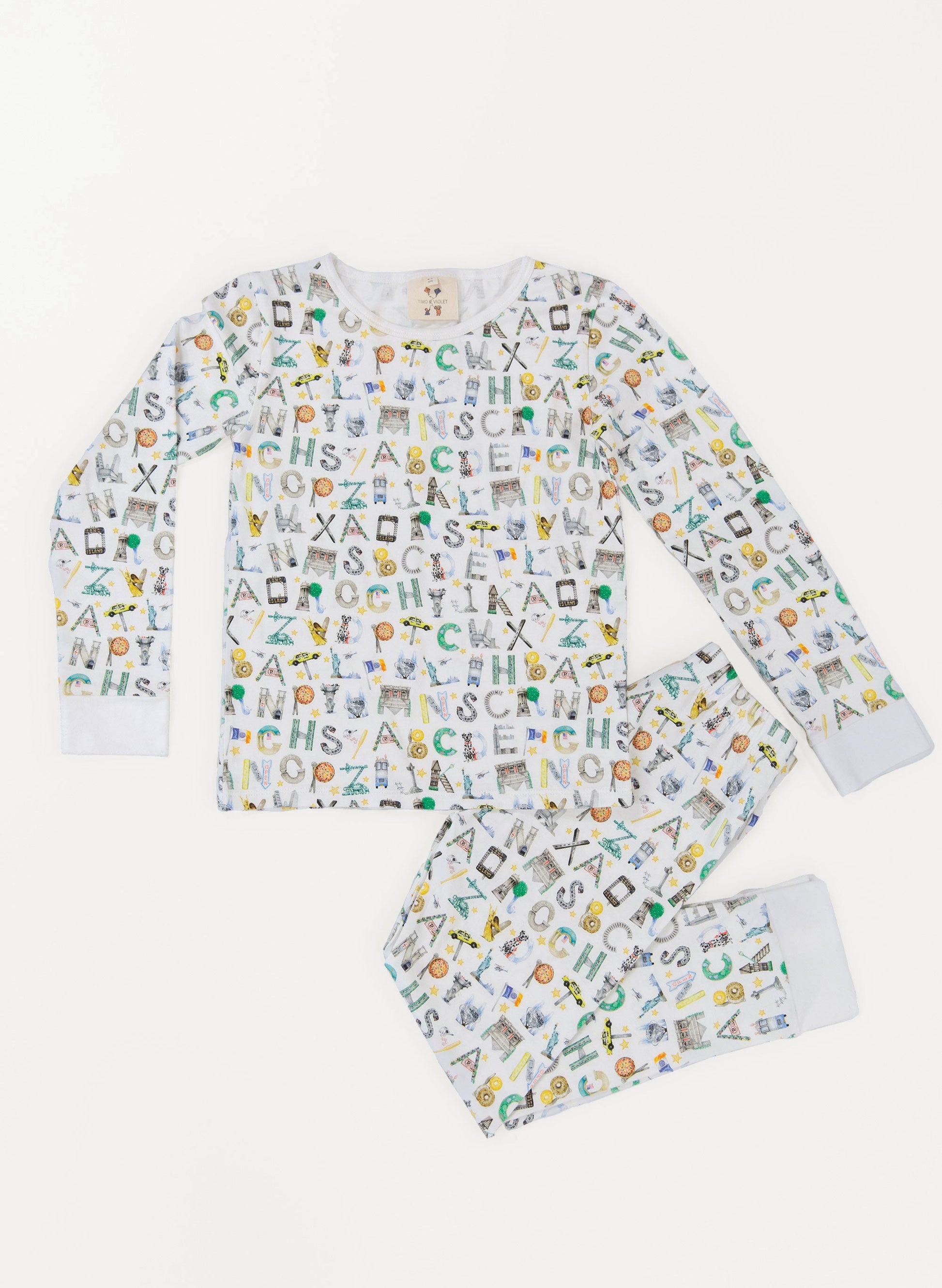 Organic Long Sleve Two-Piece Pajama Set
