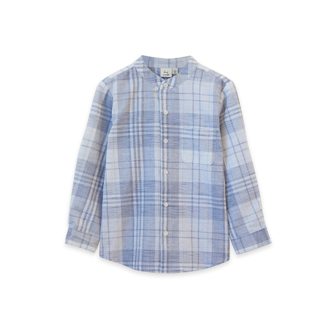 James Shirt - Blue-slub Check