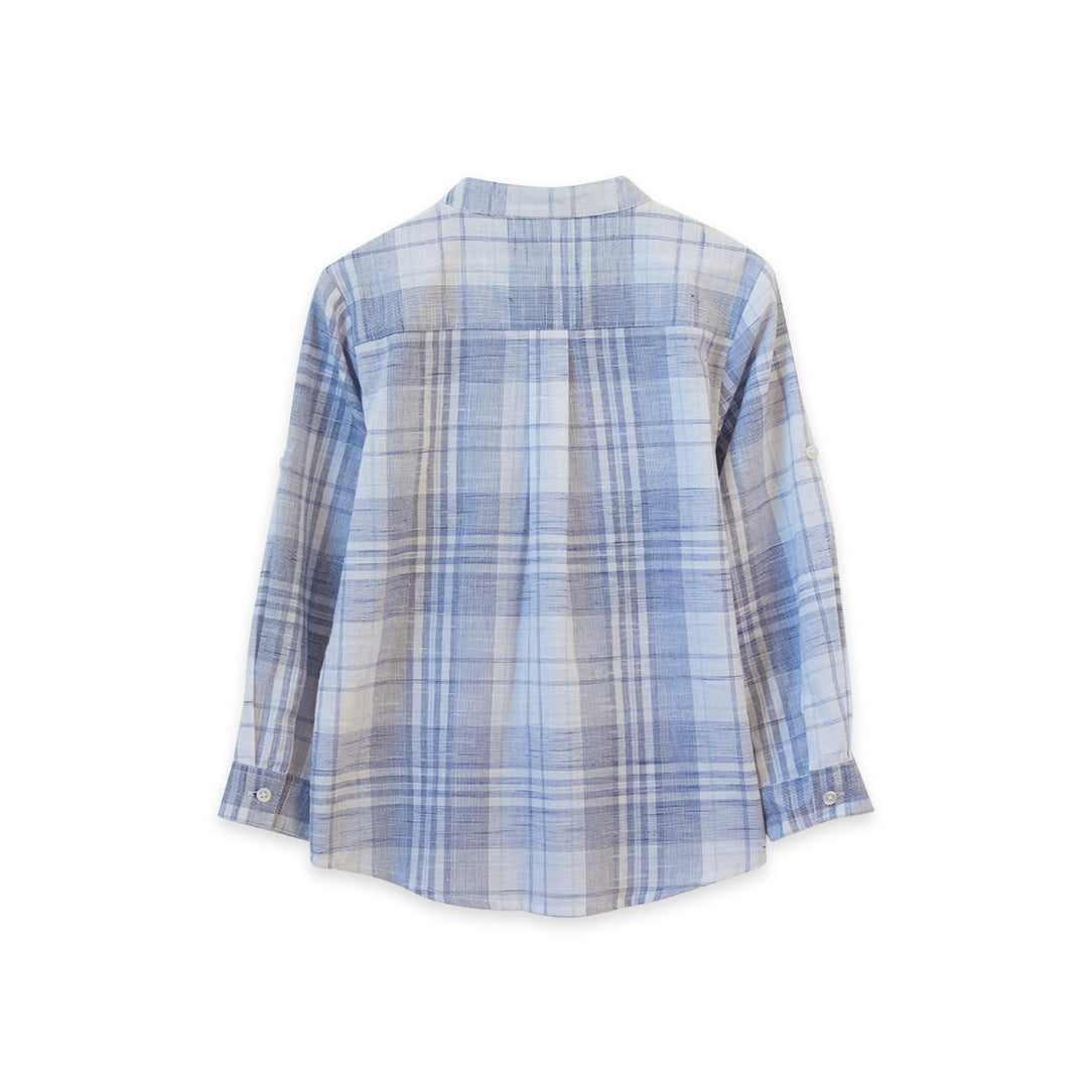 James Shirt - Blue-slub Check