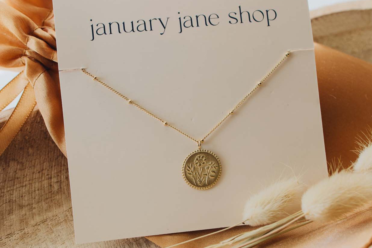 Holy Family Floral Necklace - 14K Gold Filled