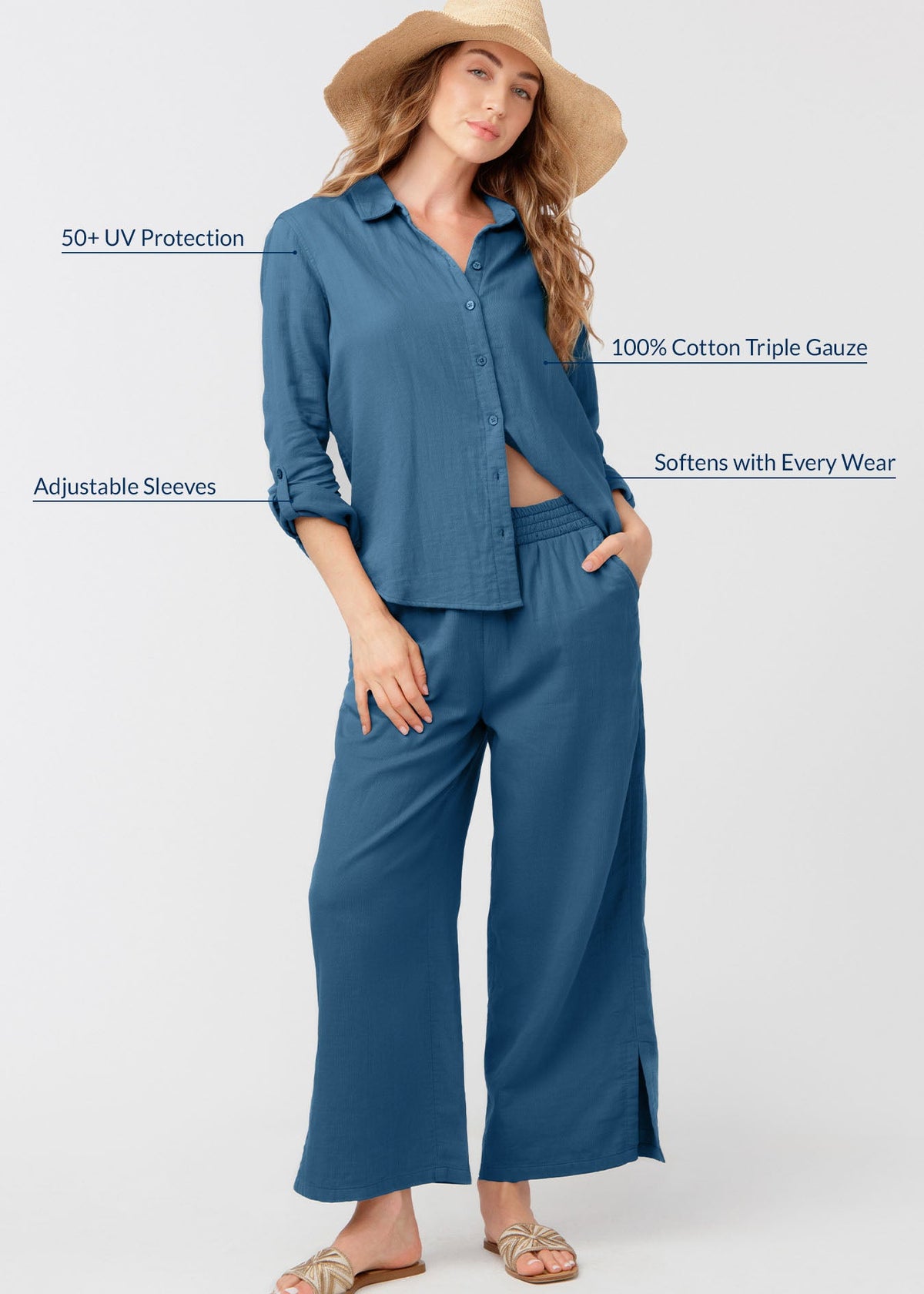 Harbor Gauze Button Down Shirt