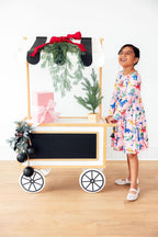 Jingle Saurus Long Sleeve Pocket Twirl Dress